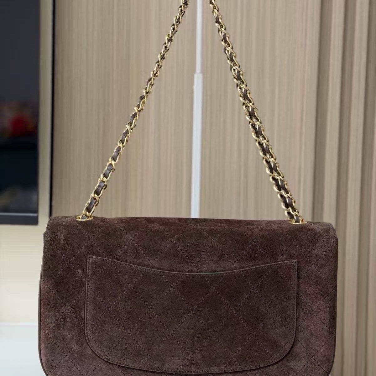 Chanel – ნატურალური ტყავის ექსკლუზიური ტრენდული Flap ჩანთა CC საკეტითა და ჯაჭვის ღვედით thumbnail