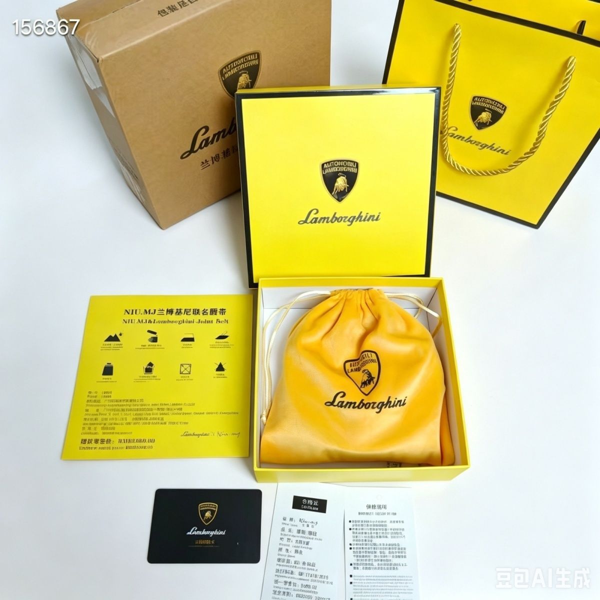 Lamborghini – საკულტო ლოგოთი გაფორმებული ნატურალური ტყავის ტრენდული ქამარი thumbnail
