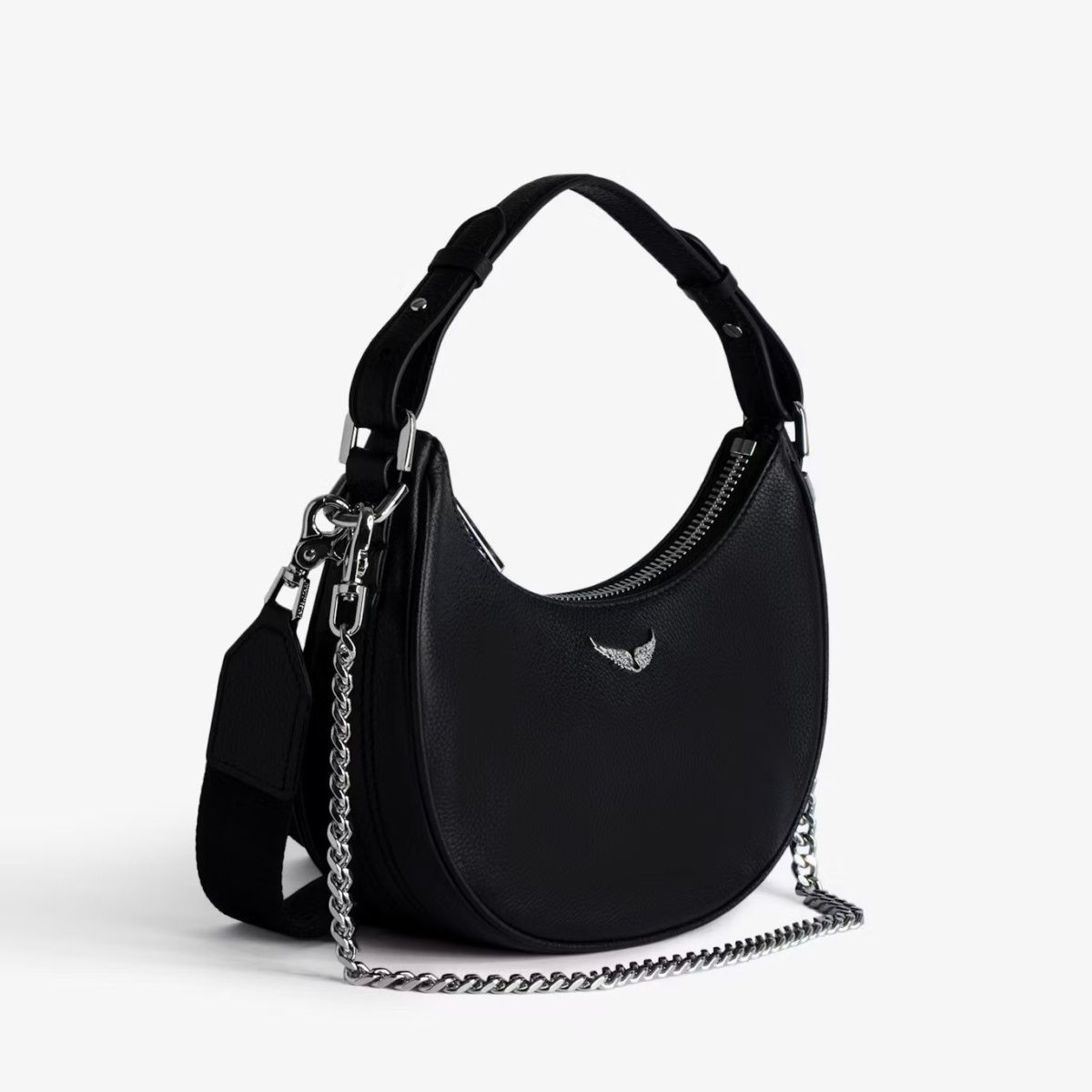 Zadig & Voltaire – საკულტო ფრთების ლოგოთი გაფორმებული ტყავის ტრენდული ჩანთა thumbnail