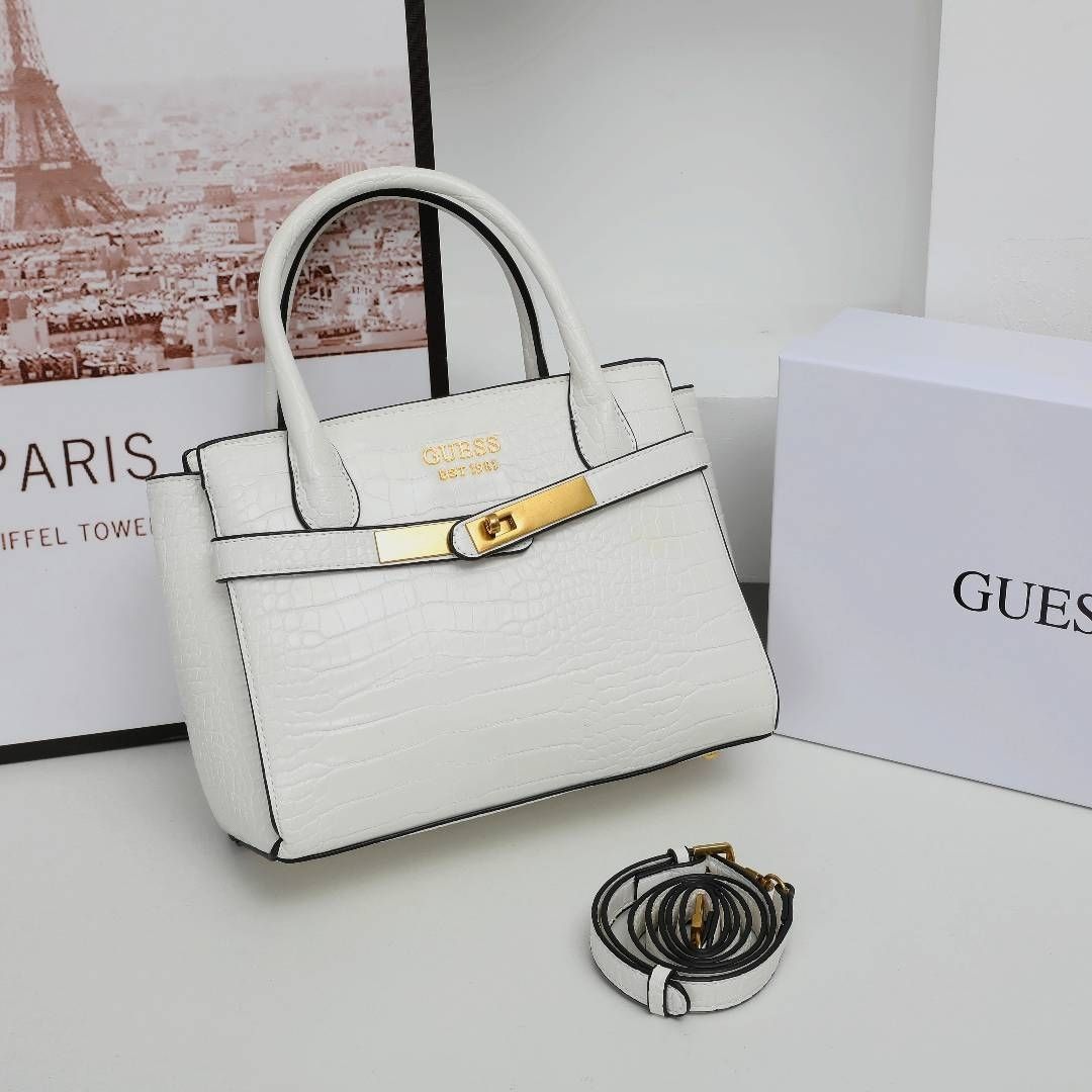 Guess – ლუქს კლასის კლასიკური სტილის ხელჩანთა
