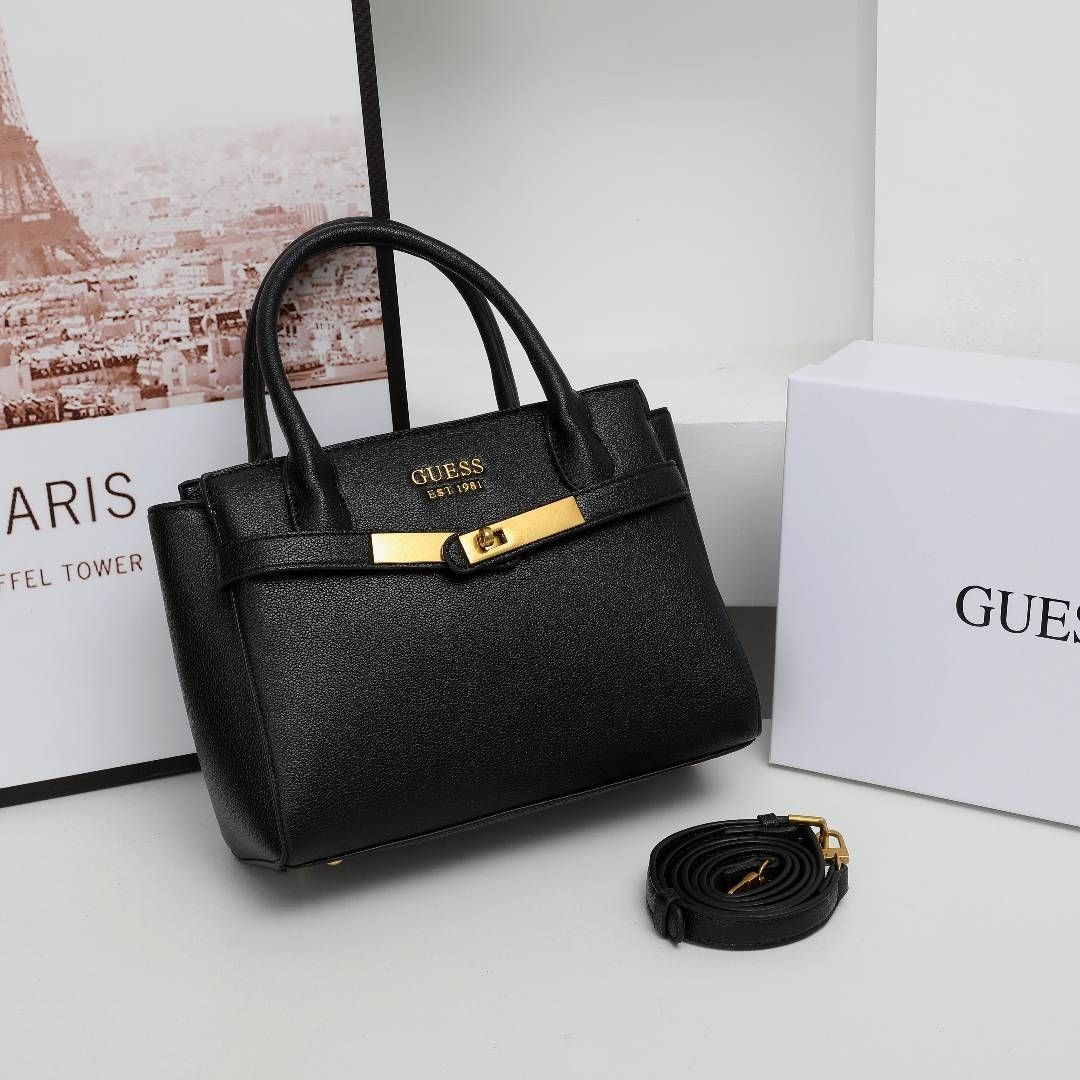 Guess – ლუქს კლასის კლასიკური სტილის ხელჩანთა