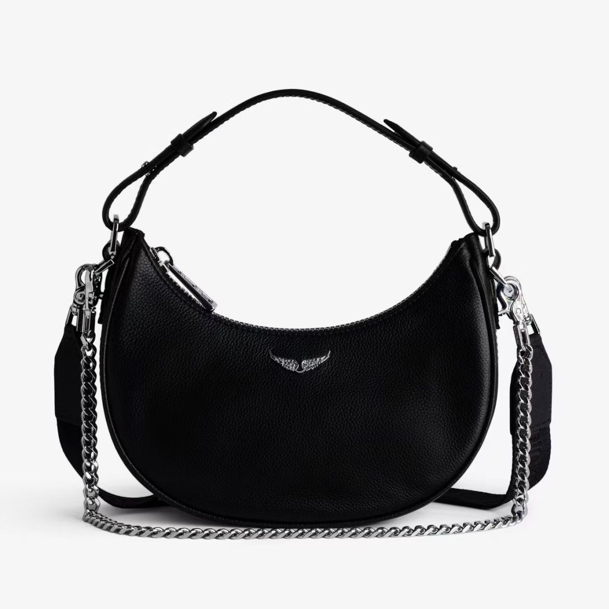 Zadig & Voltaire – საკულტო ფრთების ლოგოთი გაფორმებული ტყავის ტრენდული ჩანთა