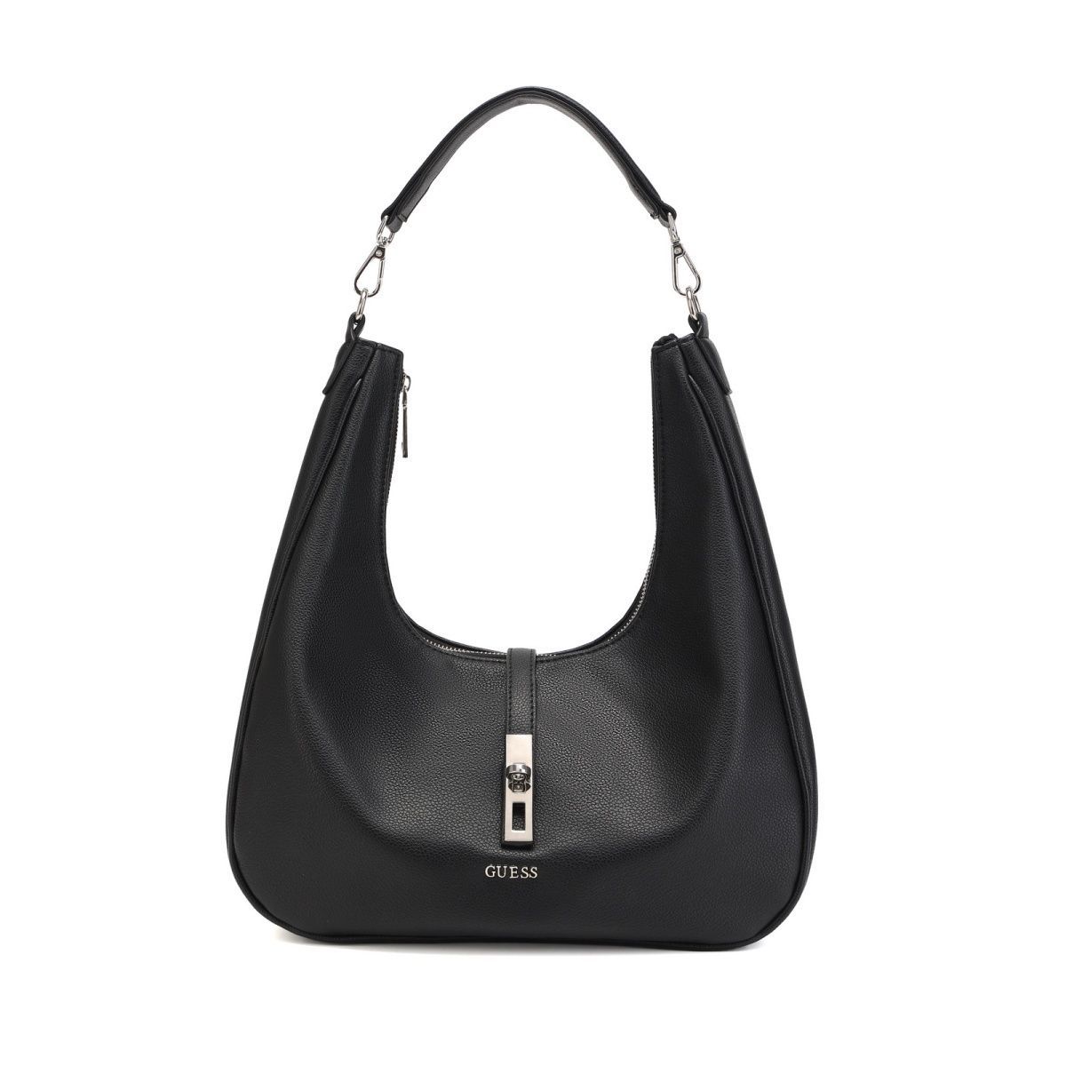 GUESS – ელეგანტური მეტალის შესაკრავით გაფორმებული ტრენდული ჩანთა