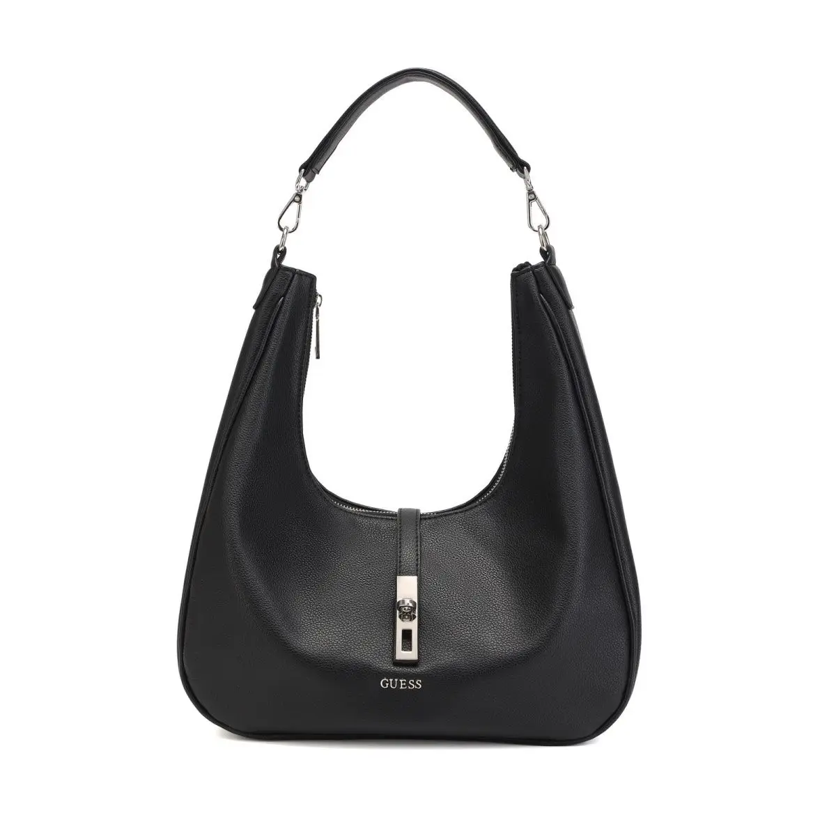 GUESS – ელეგანტური მეტალის შესაკრავით გაფორმებული ტრენდული ჩანთა
