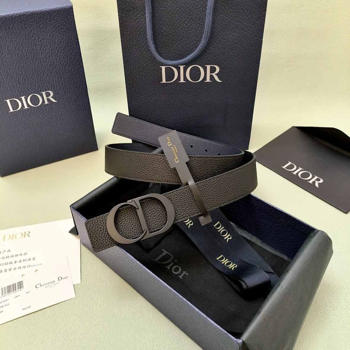 Dior – ნატურალური ტყავის ექსკლუზიური ტრენდული ქამარი