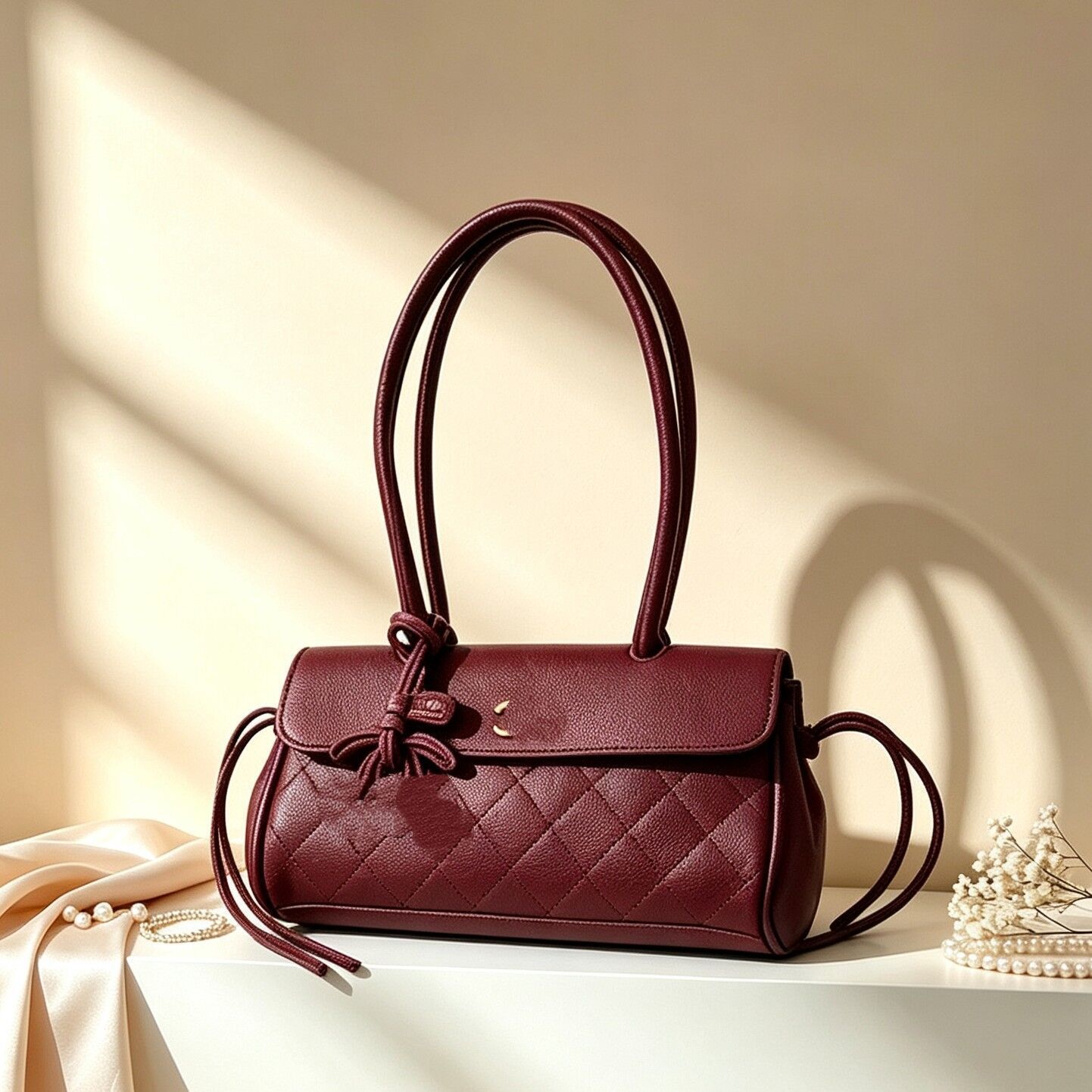 Chanel – დანაკერებიანი ფაქტურითა და CC ლოგოთი გაფორმებული ტრენდული მხრის ჩანთა